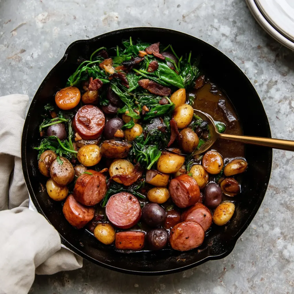 potatoes and kielbasa skillet