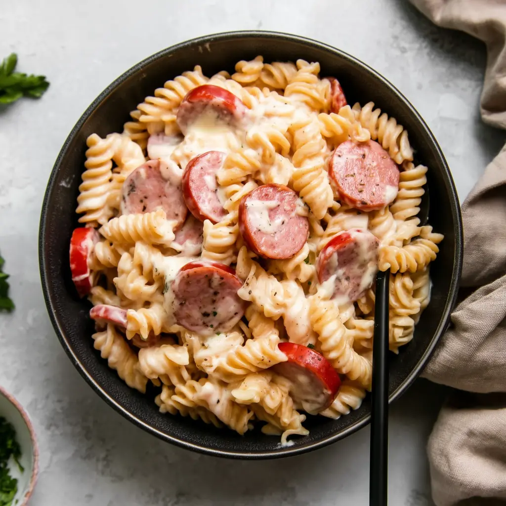 creamy smoked sausage pasta
