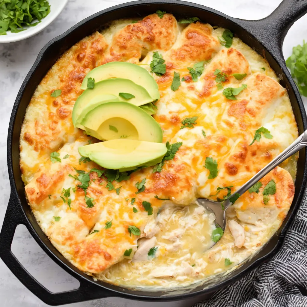 white chicken enchilada casserole