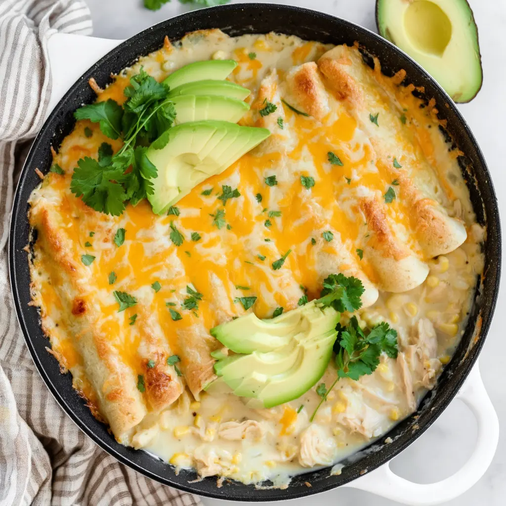 white chicken enchilada casserole