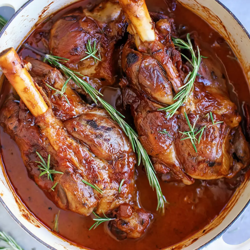 braised lamb shanks