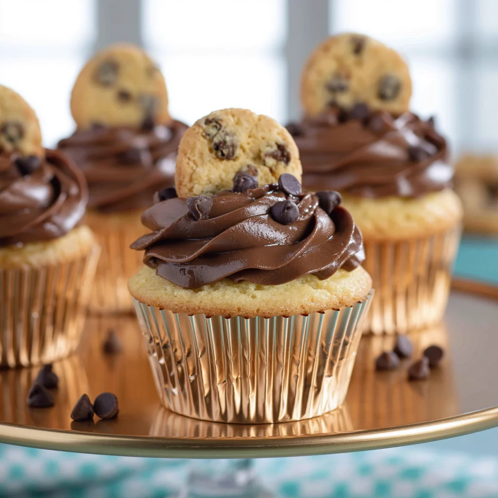 chocolate chip cookie cupcakes