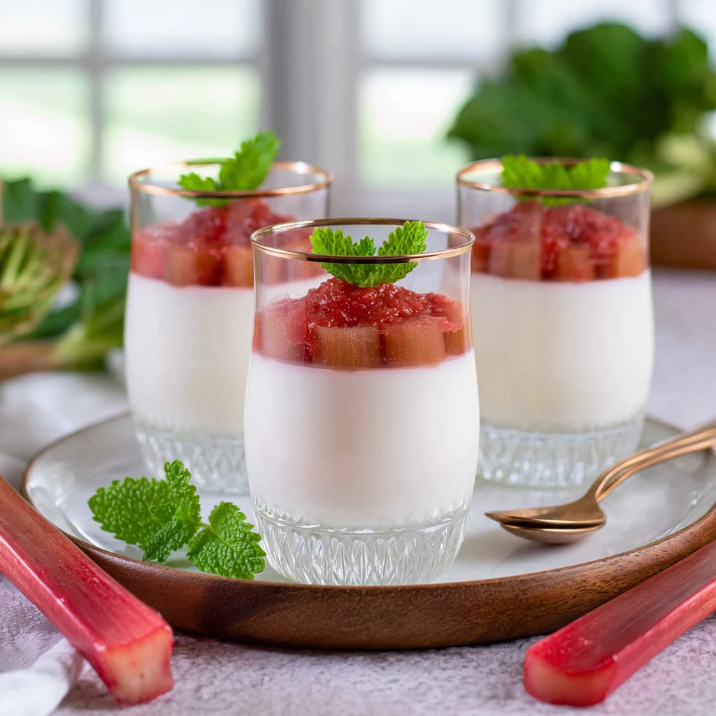 rhubarb panna cotta