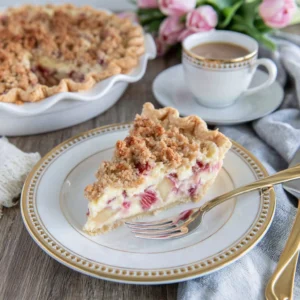 rhubarb sour cream pie