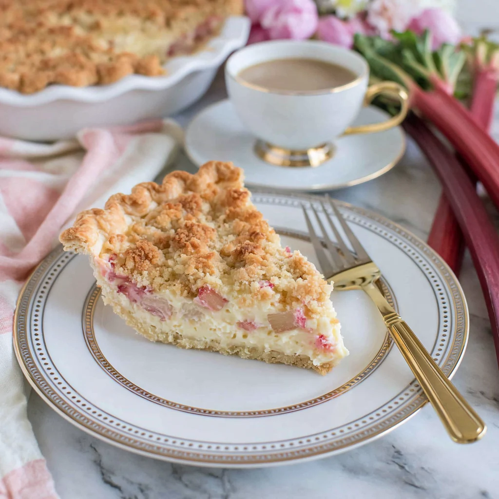 rhubarb sour cream pie