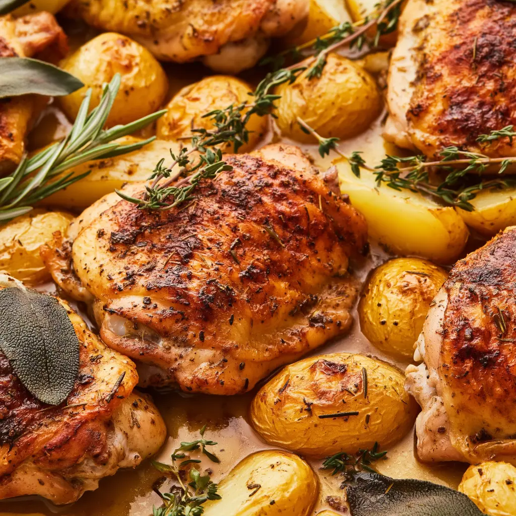 sheet pan baked chicken and potatoes