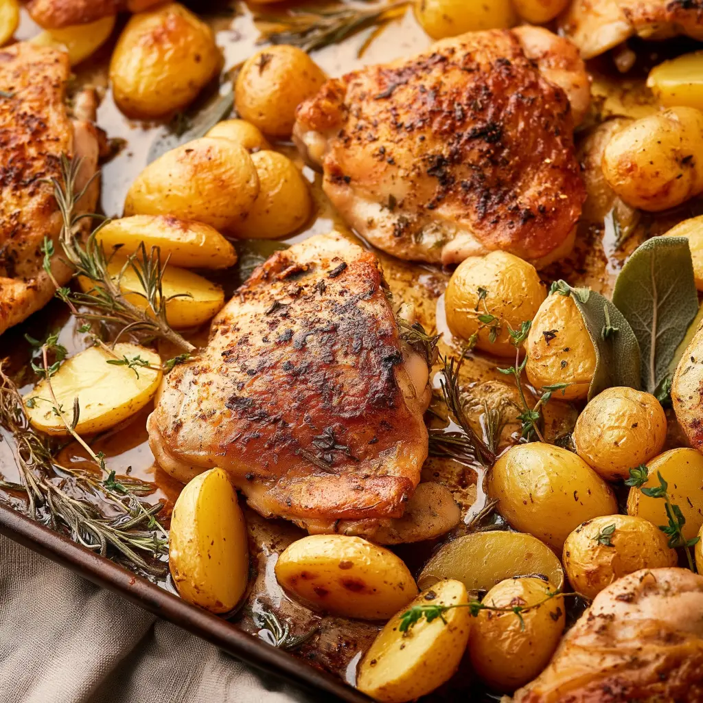 sheet pan baked chicken and potatoes