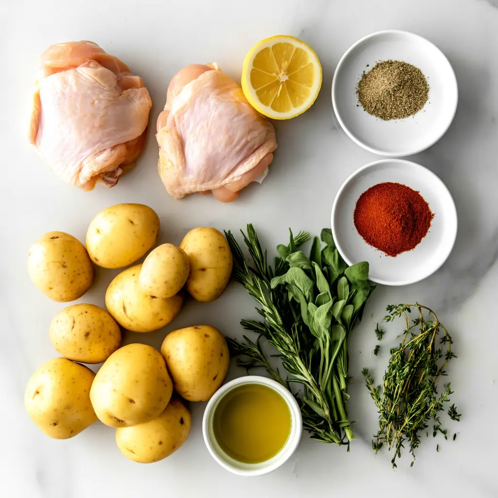 sheet pan baked chicken and potatoes