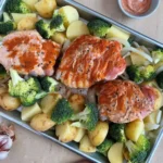 sheet pan parmesan garlic chicken thighs