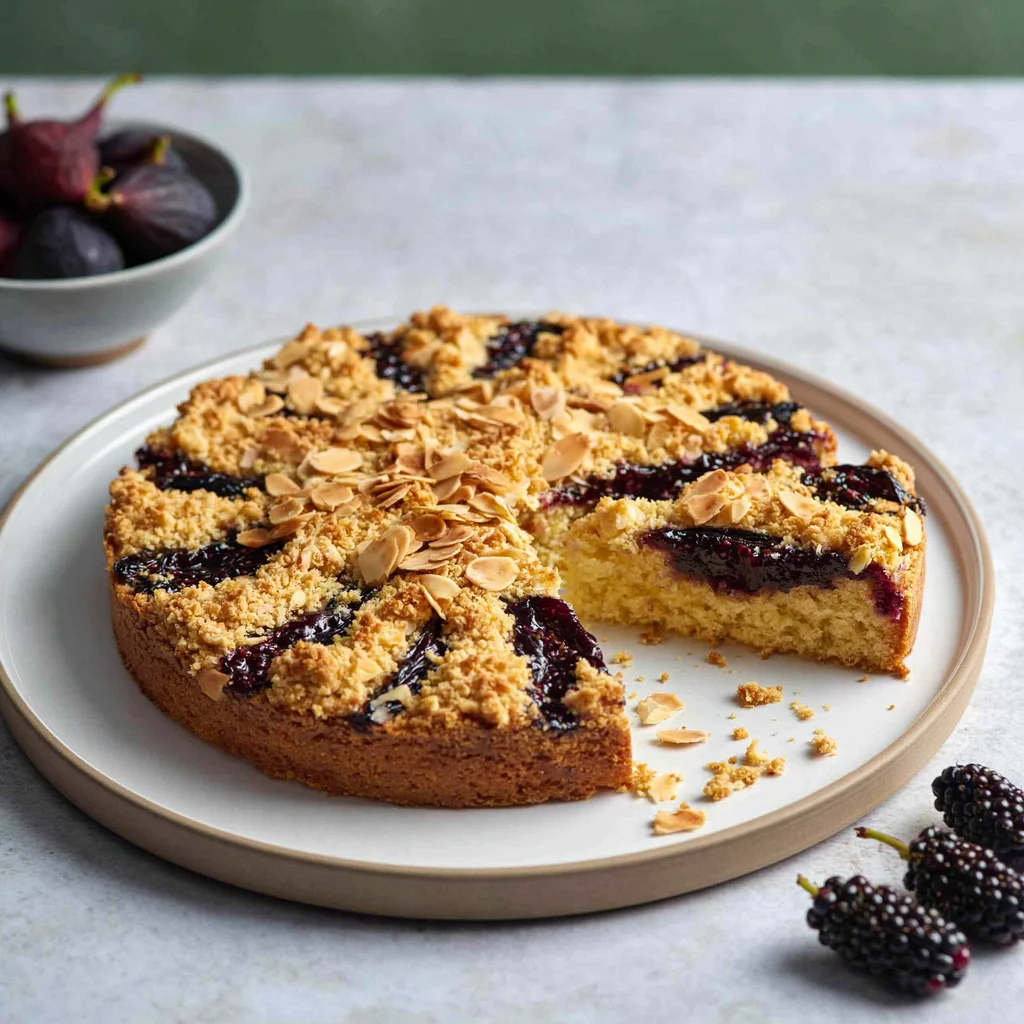 mulberry olive oil cake